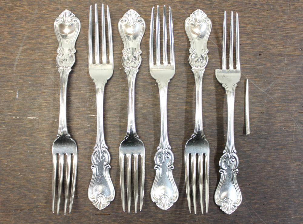 SET OF SIX ENGLISH STERLING