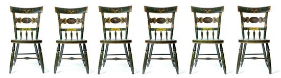 SET OF SIX FANCY CHAIRS. 