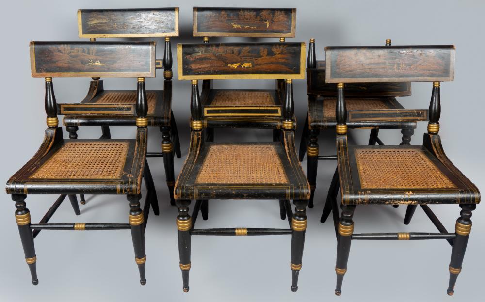 SET OF SIX FEDERAL PARCEL-GILT