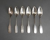SET OF SIX FIDDLE-BACK GERMAN