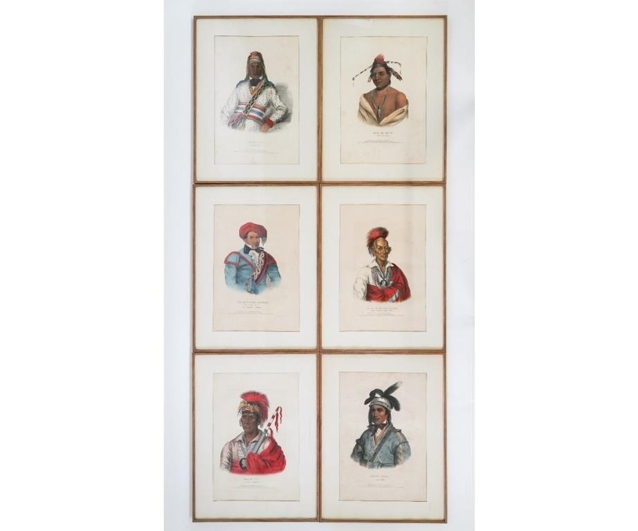 Set of six framed and matted