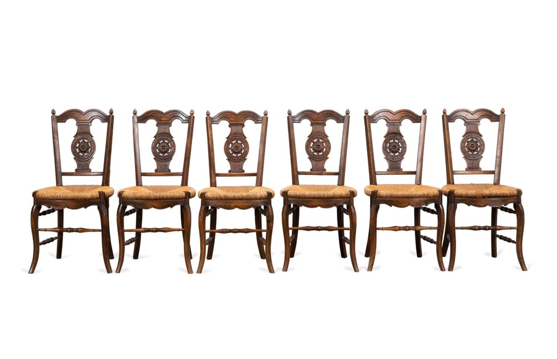 SET OF SIX FRENCH COUNTRY OAK &