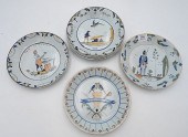 SET OF SIX FRENCH FAIENCE PLAT