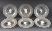 Set of six French probably Bac
