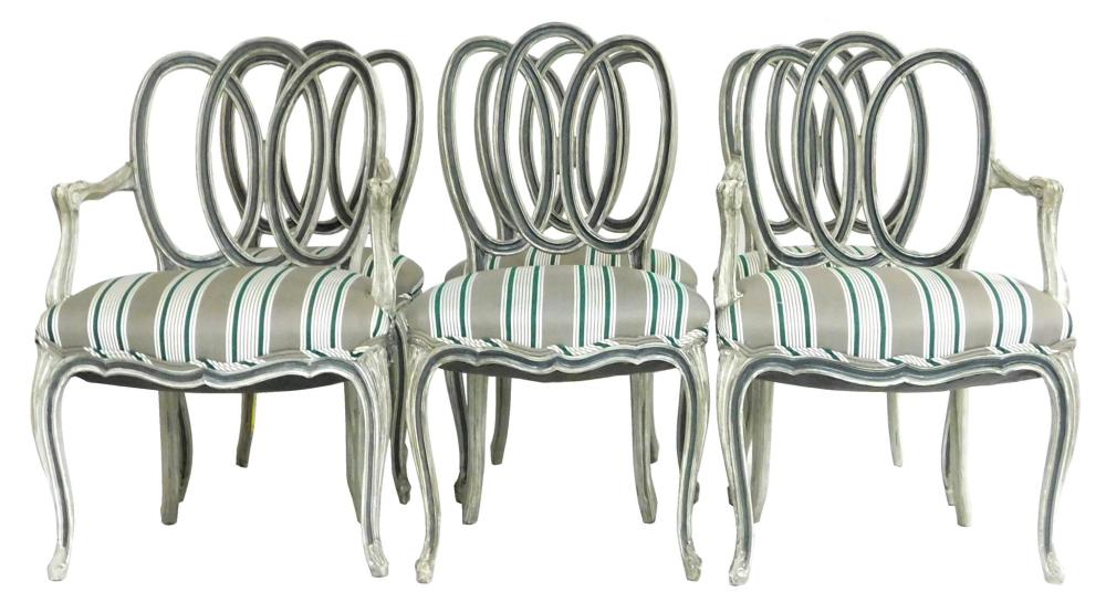 SET OF SIX FRENCH STYLE SIDE