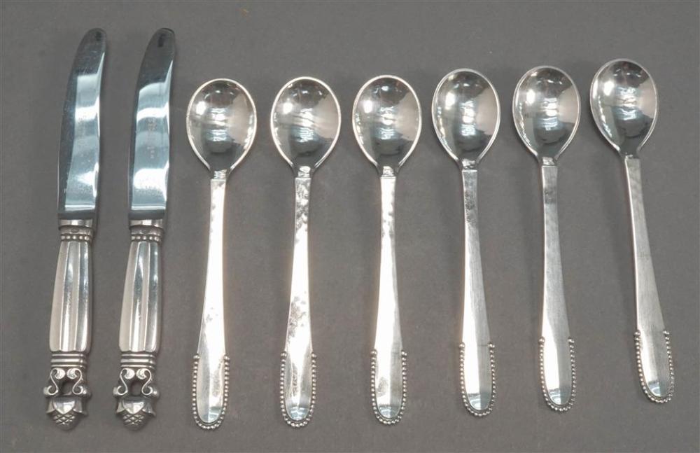 SET OF SIX GEORG JENSEN 'BEADED'