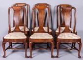 SET OF SIX GEORGE I WALNUT DIN