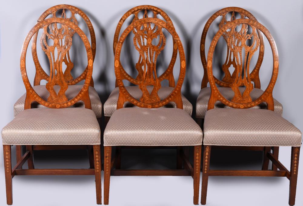 SET OF SIX GEORGE III INLAID