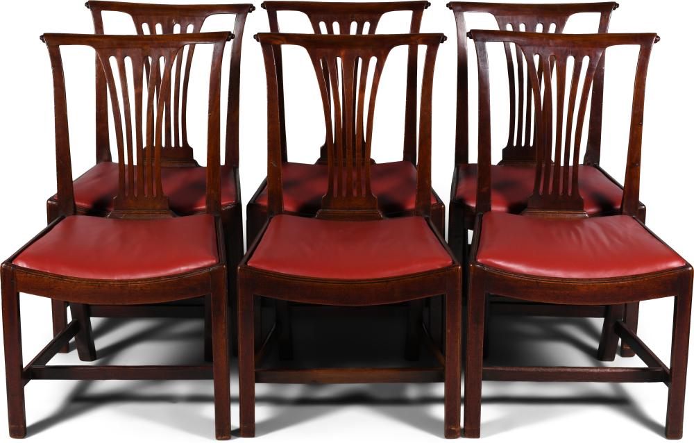 SET OF SIX GEORGE III MAHOGANY