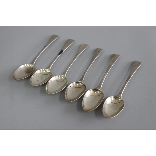 Set of six Georgian sterling silver