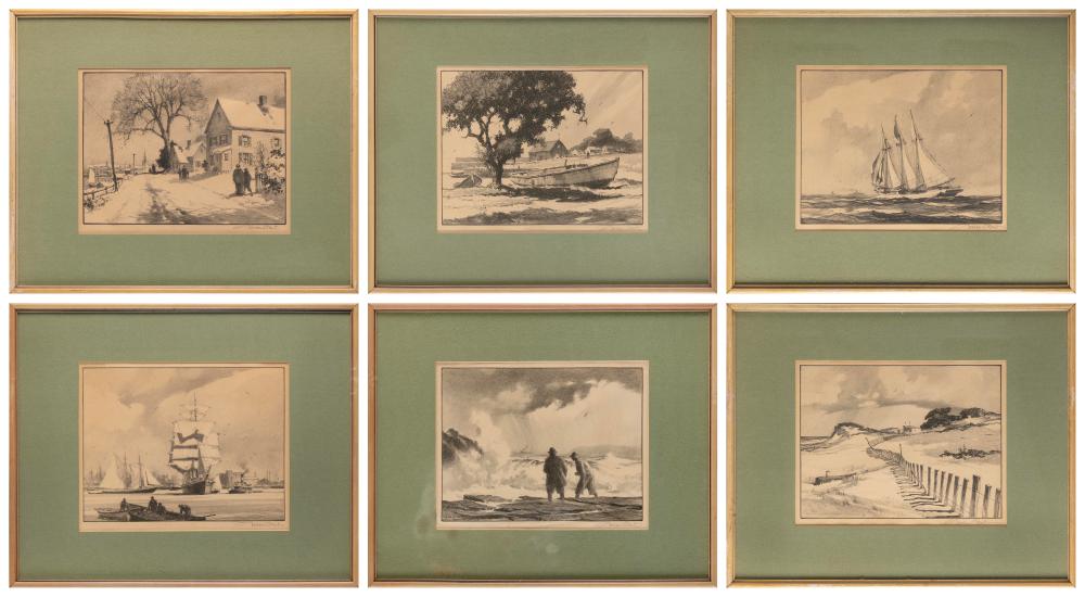 SET OF SIX GORDON GRANT LITHOGRAPHS