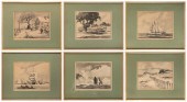 SET OF SIX GORDON GRANT LITHOG
