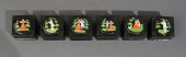 SET OF SIX HAND-PAINTED RUSSIA