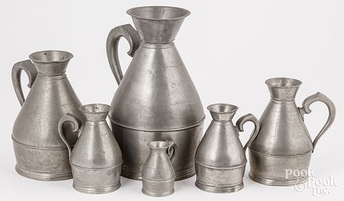 SET OF SIX HAYSTACK MEASURES, CA.