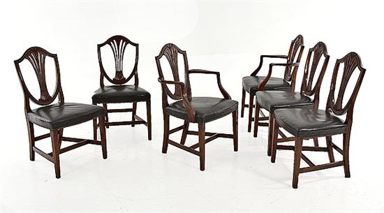 Set of six Hepplewhite style