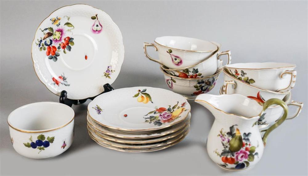 SET OF SIX HEREND 'MARKET GARDEN'