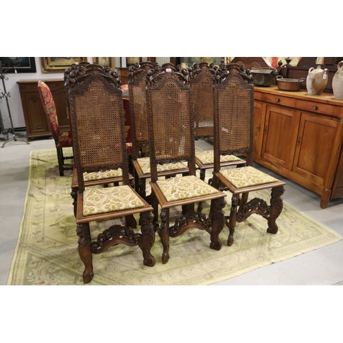 Set of six imposing antique Flemish