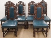 SET OF SIX JACOBEAN STYLE TURN