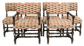 SET OF SIX JACOBEAN STYLE CHAI