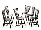 Set of six Jamaican mahogany W