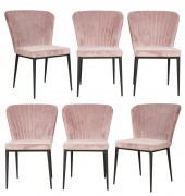 SET OF SIX LAVENDER UPHOLSTERE