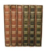 SET OF SIX LEATHER BOUND BOOKS