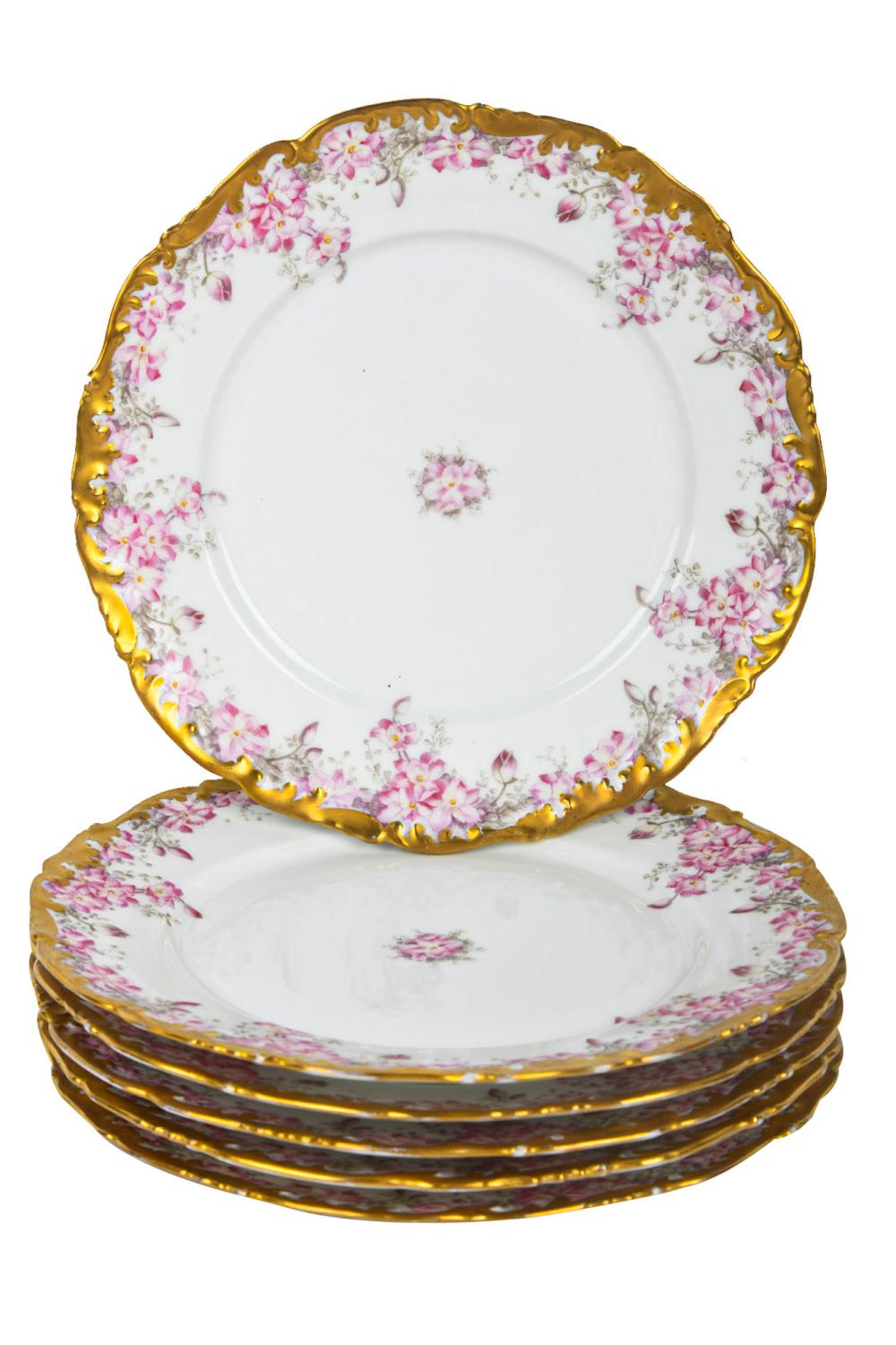 SET OF SIX LIMOGES PORCELAIN
