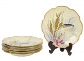 SET OF SIX LIMOGES PORCELAIN F