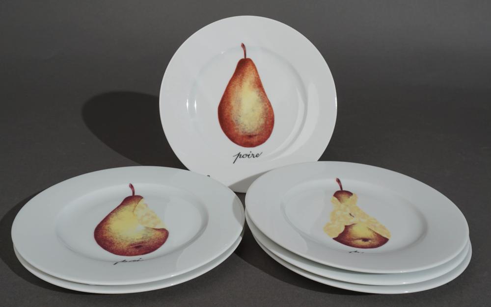 SET OF SIX LIMOGES 'PORCELAINE DE