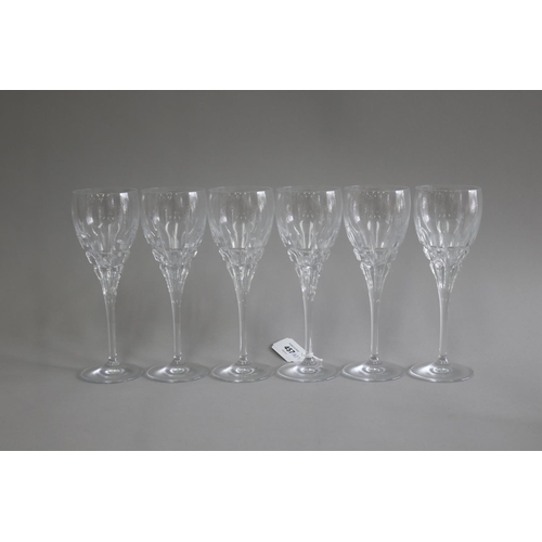 Set of six long stem champagne