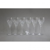 Set of six long stem champagne