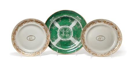 Set of Six Lowestoft Porcelain