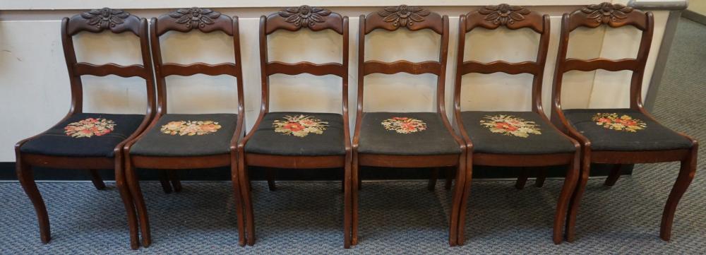 SET OF SIX MAHOGANY CLASSICAL STYLE