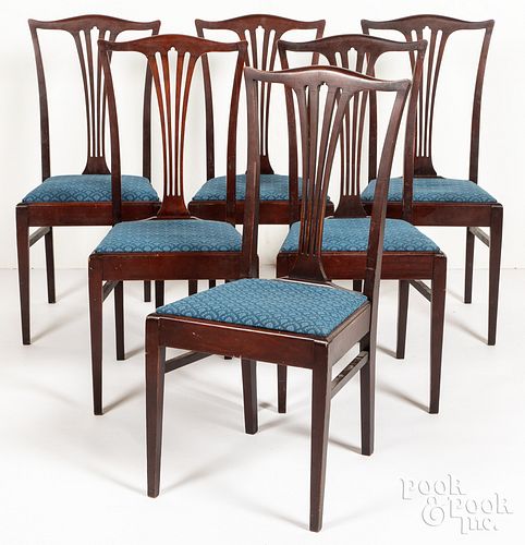 SET OF SIX MAHOGANY DINING