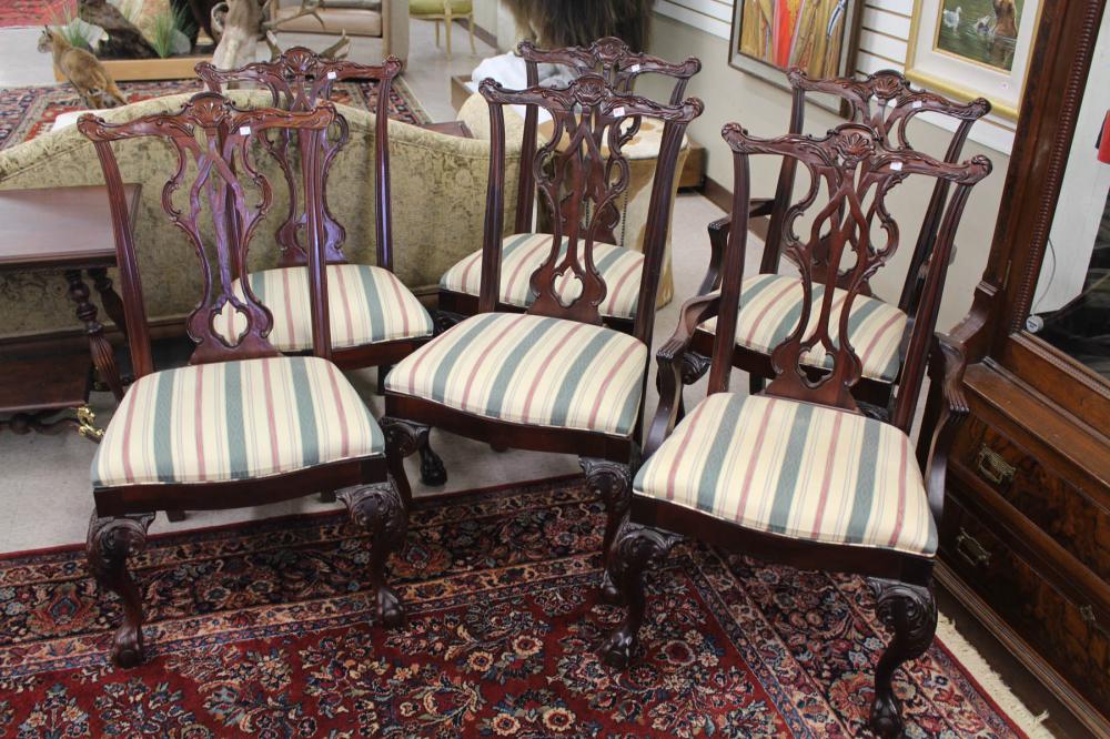 SET OF SIX MAHOGANY DINING