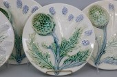 SET OF SIX MAJOLICA ARTICHOKE