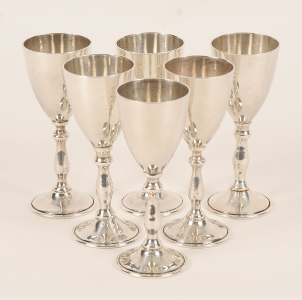 Set of six Mexican sterling