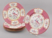 SET OF SIX MINTON "PINK COCKAT