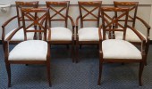 SET OF SIX MODERN STAINED CHER