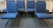 SET OF SIX MODERNIST CHROME PL