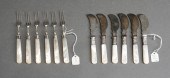 SET OF SIX MOTHER OF PEARL HAN