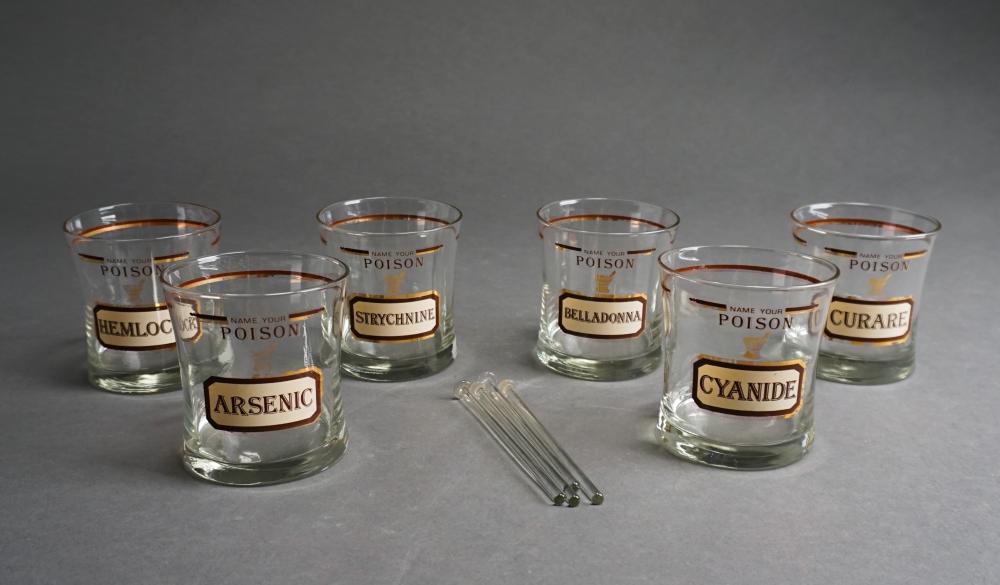 SET OF SIX 'NAME YOUR POISON'