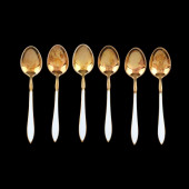 SET OF SIX NORWEGIAN GILT AND