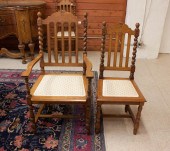 SET OF SIX OAK DINING CHAIRSSE
