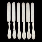 SET OF SIX  OLIVE  STERLING SI
