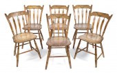 SET OF SIX PAINT-DECORATED WIN