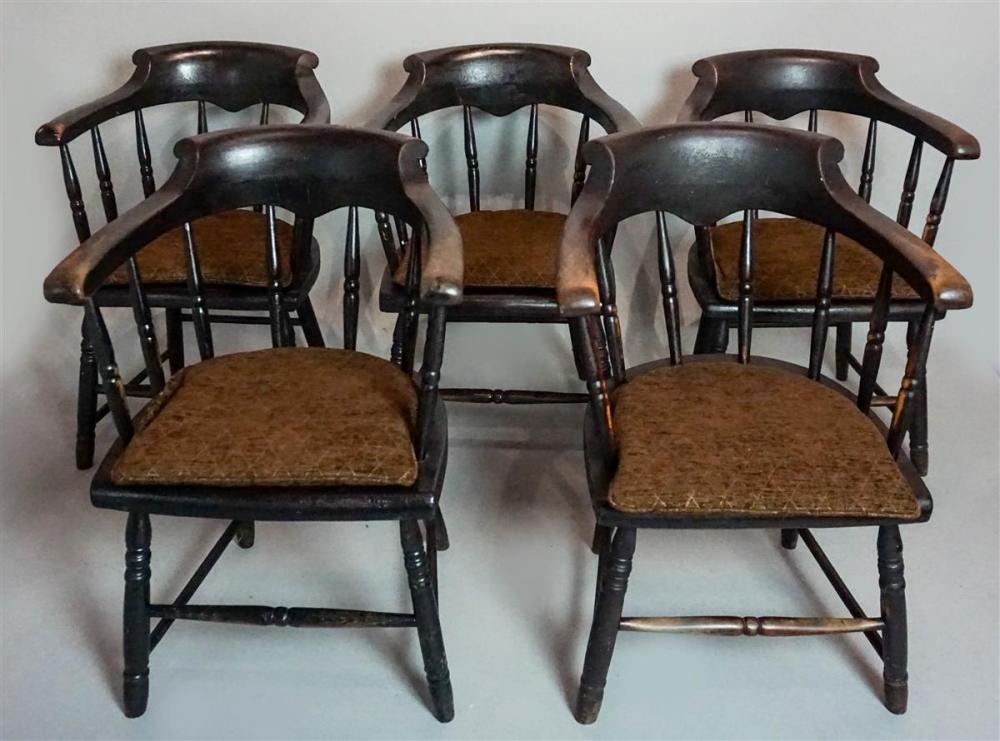 SET OF SIX PAINTED CAPTAIN'S