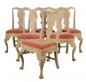 SET OF SIX PAINTED WOOD DINING