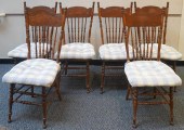 SET OF SIX PARTIALLY CARVED OA