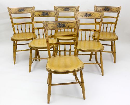 SET OF SIX PENNSYLVANIA DECORATED